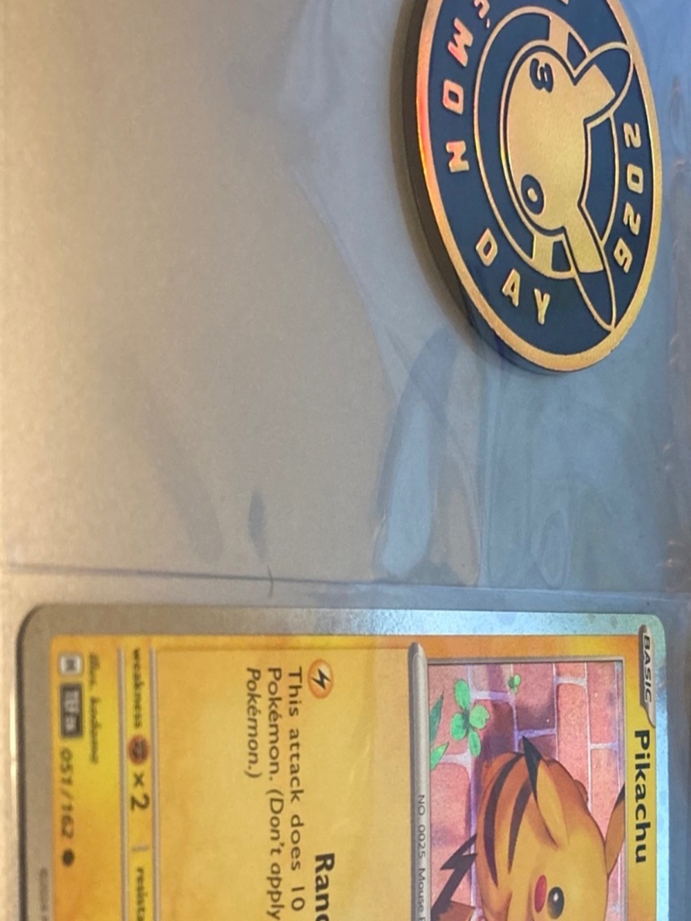 2026 Pikachu 051 Stamped Pokemon Day 30th Anniversary Promo with 2 Swirls + Coin